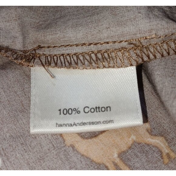 Hanna Andersson Girls A-Line Skirt YXL Woodland Deer Tree Print Pom Pom Trim - Picture 5 of 7